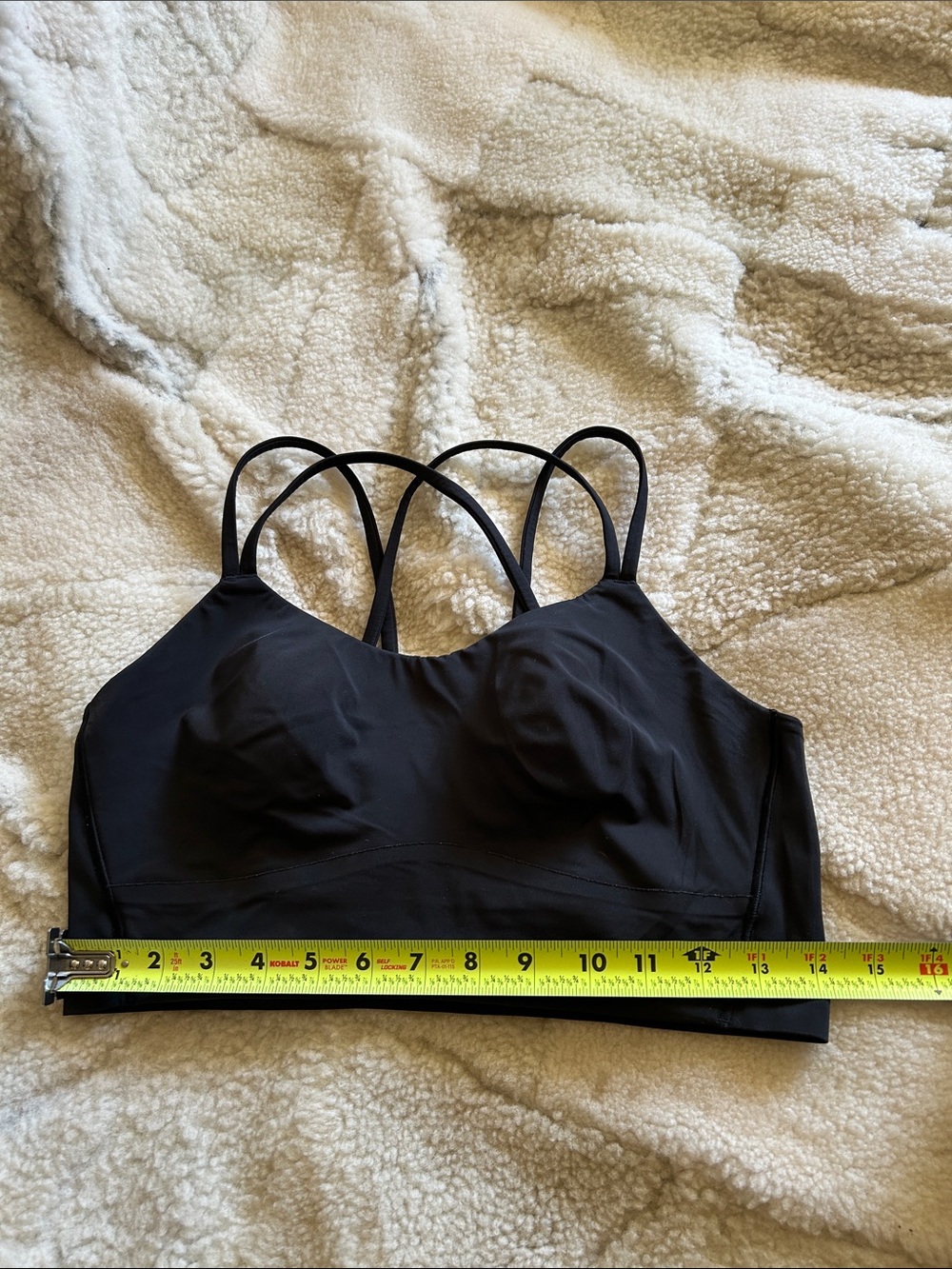 lululemon athletica Like A Cloud Black Strappy Sports Bra 10 - Picture 2 of 5